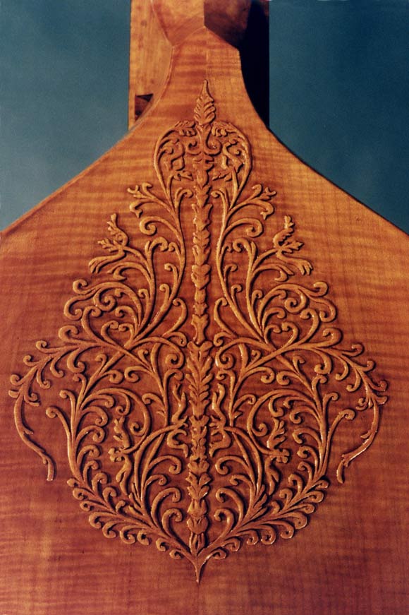 viola da gamba carved back